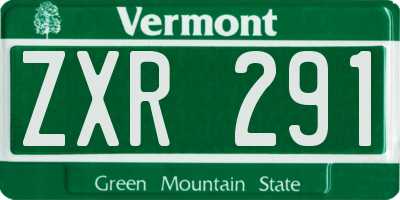 VT license plate ZXR291