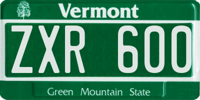 VT license plate ZXR600