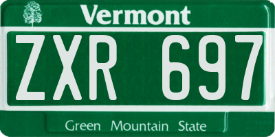 VT license plate ZXR697