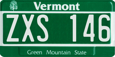 VT license plate ZXS146