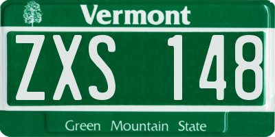 VT license plate ZXS148