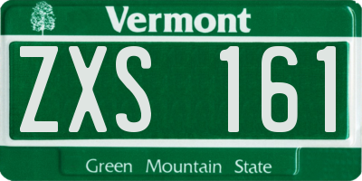 VT license plate ZXS161