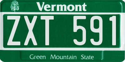 VT license plate ZXT591