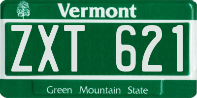 VT license plate ZXT621