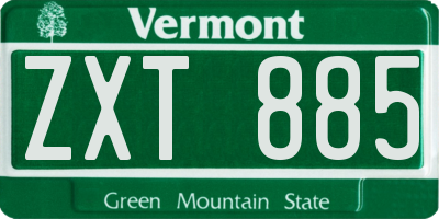 VT license plate ZXT885