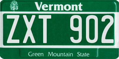 VT license plate ZXT902