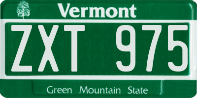 VT license plate ZXT975