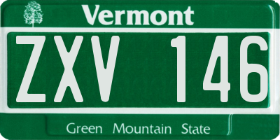 VT license plate ZXV146