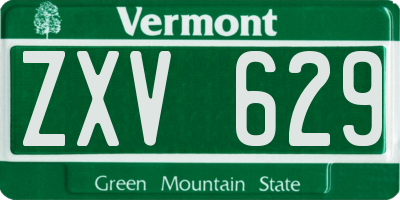 VT license plate ZXV629