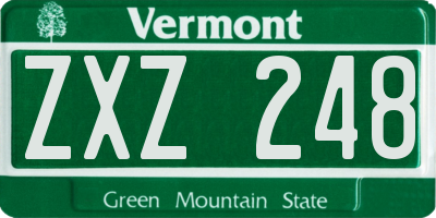 VT license plate ZXZ248