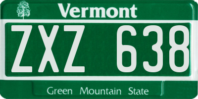 VT license plate ZXZ638