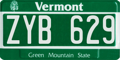 VT license plate ZYB629
