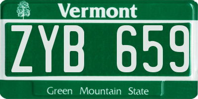 VT license plate ZYB659
