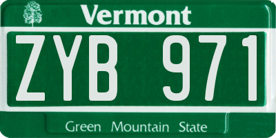 VT license plate ZYB971