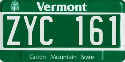 VT license plate ZYC161