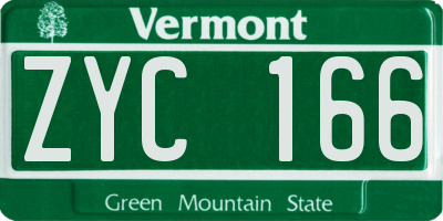 VT license plate ZYC166