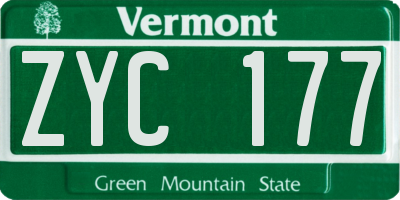 VT license plate ZYC177