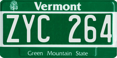 VT license plate ZYC264