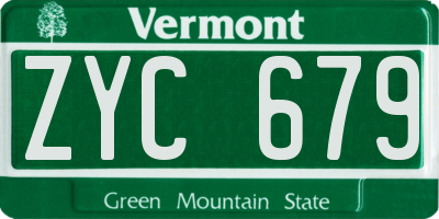 VT license plate ZYC679