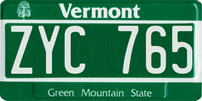VT license plate ZYC765
