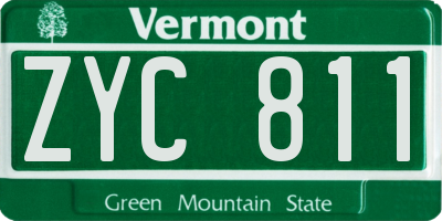VT license plate ZYC811