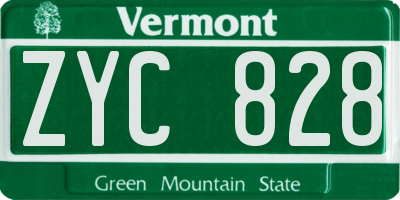 VT license plate ZYC828