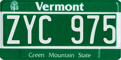 VT license plate ZYC975
