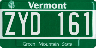 VT license plate ZYD161