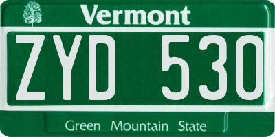 VT license plate ZYD530