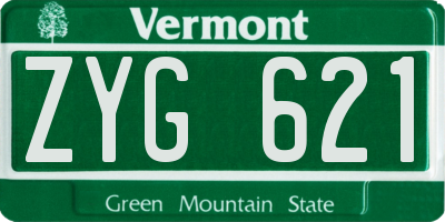 VT license plate ZYG621