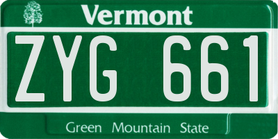 VT license plate ZYG661