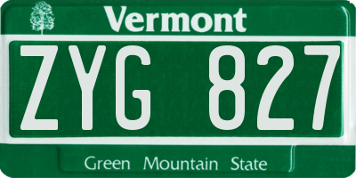 VT license plate ZYG827