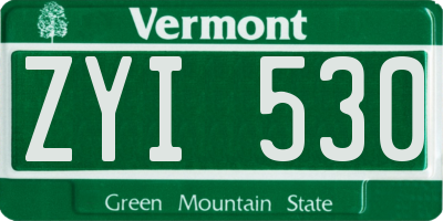 VT license plate ZYI530
