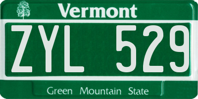 VT license plate ZYL529