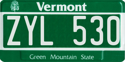 VT license plate ZYL530