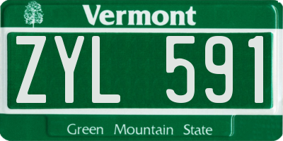 VT license plate ZYL591