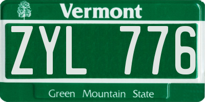VT license plate ZYL776