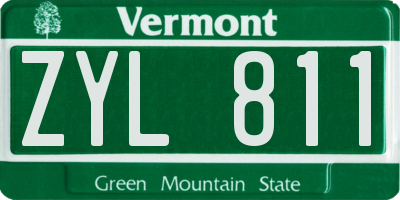 VT license plate ZYL811