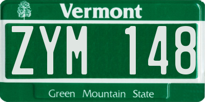 VT license plate ZYM148