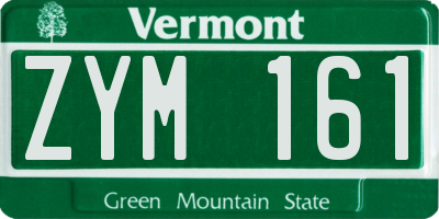 VT license plate ZYM161