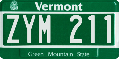 VT license plate ZYM211