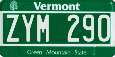 VT license plate ZYM290