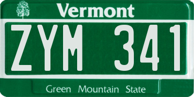 VT license plate ZYM341