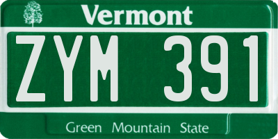 VT license plate ZYM391