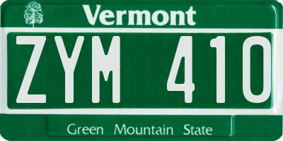 VT license plate ZYM410