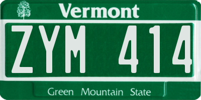 VT license plate ZYM414