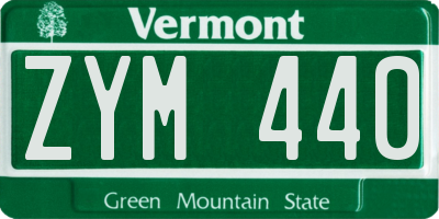 VT license plate ZYM440