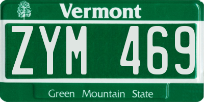 VT license plate ZYM469