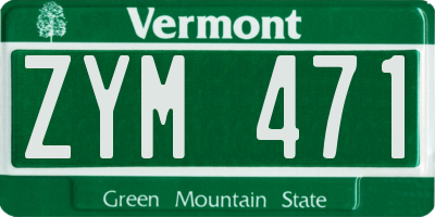 VT license plate ZYM471