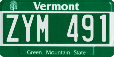 VT license plate ZYM491